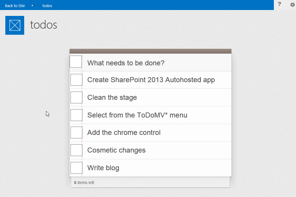 SharePoint 2013 ToDo App